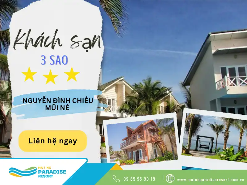 khách sạn 3 sao đường Nguyễn Đình Chiểu Mũi Né