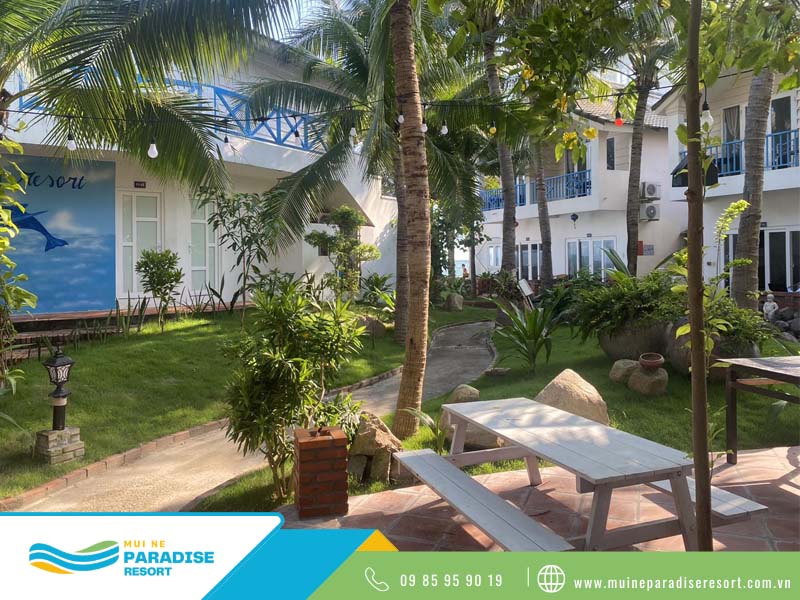 Khách sạn gần làng chài mũi né - Mũi Né Paradise Resort là lựa chọn được nhiều du khách ưu tiên nhờ vị trí gần làng chài, gần bãi biển và thuận tiện tham quan các điểm du lịch nổi tiếng trong khu vực.