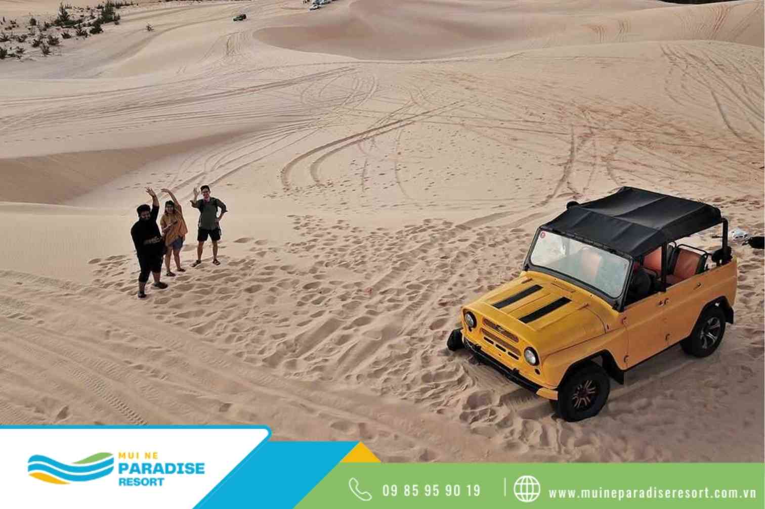 Du lịch Mũi Né có gì - Bạn có thể thuê xe jeep để khám phá đồi cát