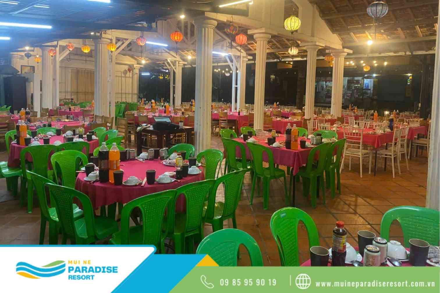Team building Mũi Né - Tại Mũi Né Paradise luôn có không gian trong nhà rộng rãi phòng các sự cố bất đắc dĩ
