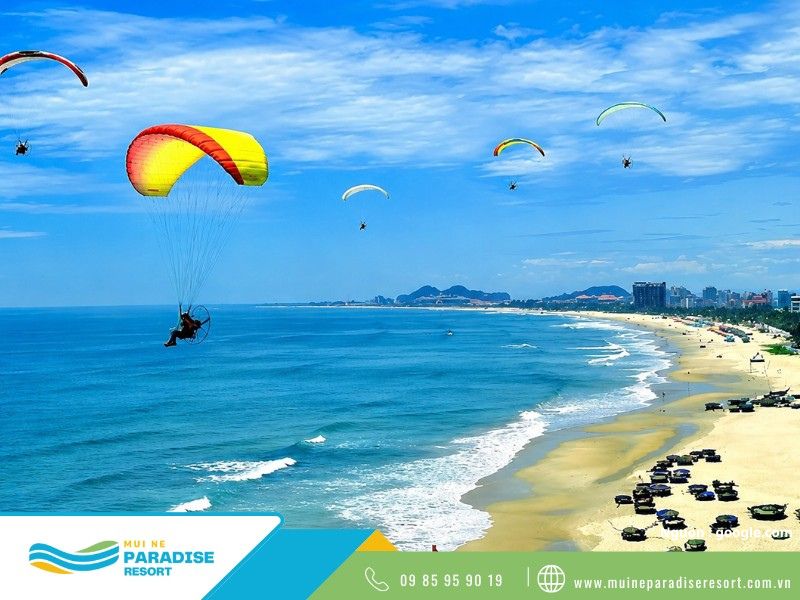 Nhảy dù lượn ở Mũi Né - Các góc quay bằng flycam sẽ giúp bạn có những video nổi bật