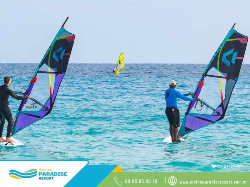 Lướt Ván Buồm Mũi Né - Chi phí học chơi lướt ván buồm từ 1 đến 3 triệu đồng cho một buổi tập