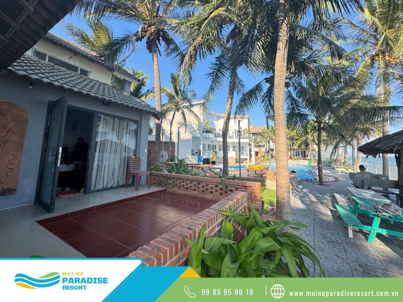 Đi Mũi Né Nên Ở Đâu - Phòng nghỉ gần hồ bơi và sát biển tại Mũi Né Paradise Resort