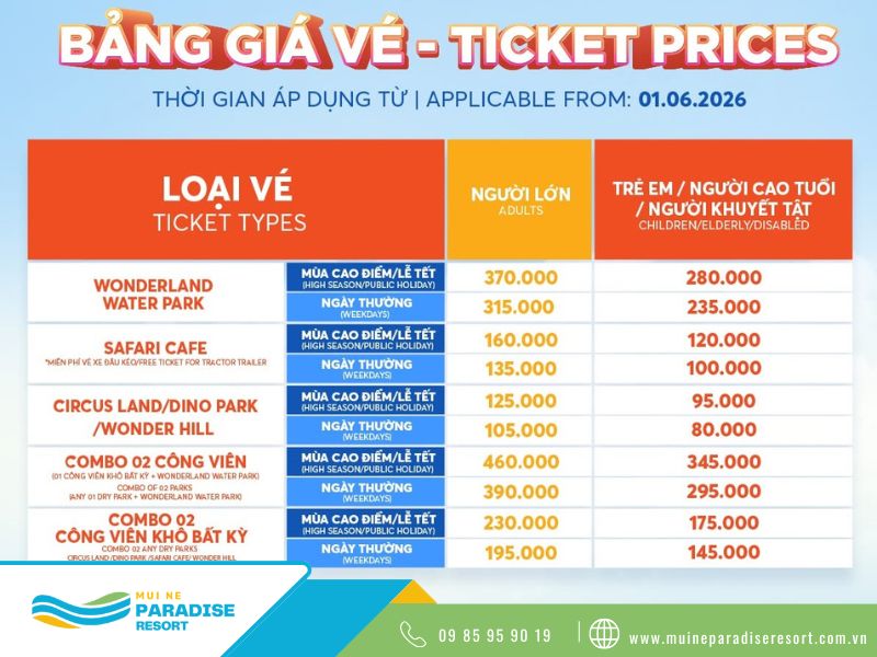 Giá vé Safari Cafe mới nhất