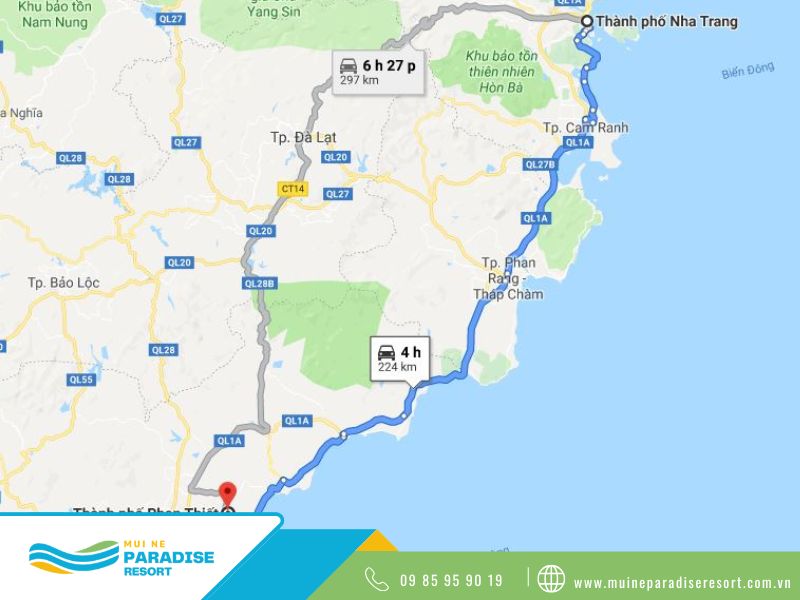 Quãng đường từ Mũi Né đi Nha Trang