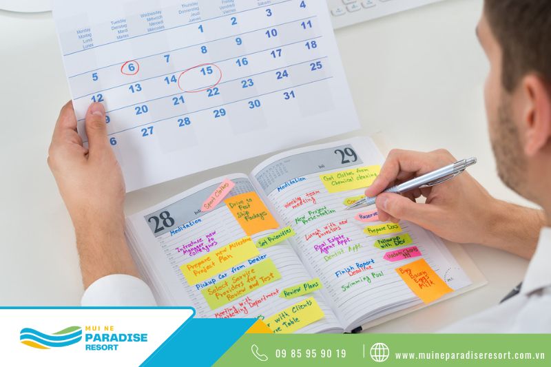 Choose a reasonable time to organize