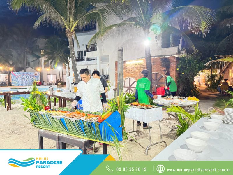 Nhà hàng Lacheln phục vụ tiệc BBQ và ăn uống khách đoàn